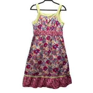 Hanna Andersson Womens Floral Midi Sundress Size 10 Sleeveless